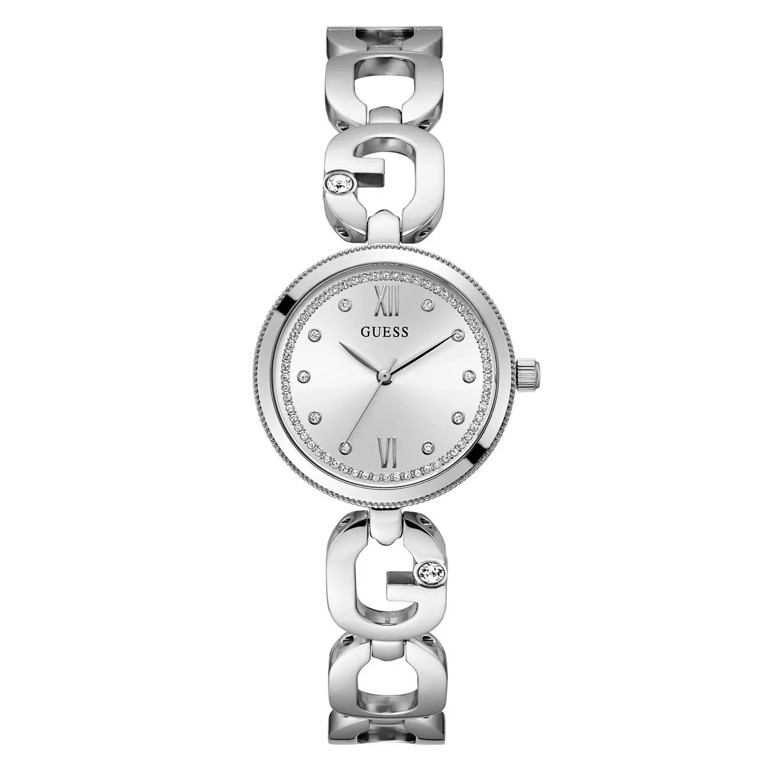 GUESS Ladies Silver Tone Analog Watch Silver Tone Stainless Steel Bracelet GW0759L1 image