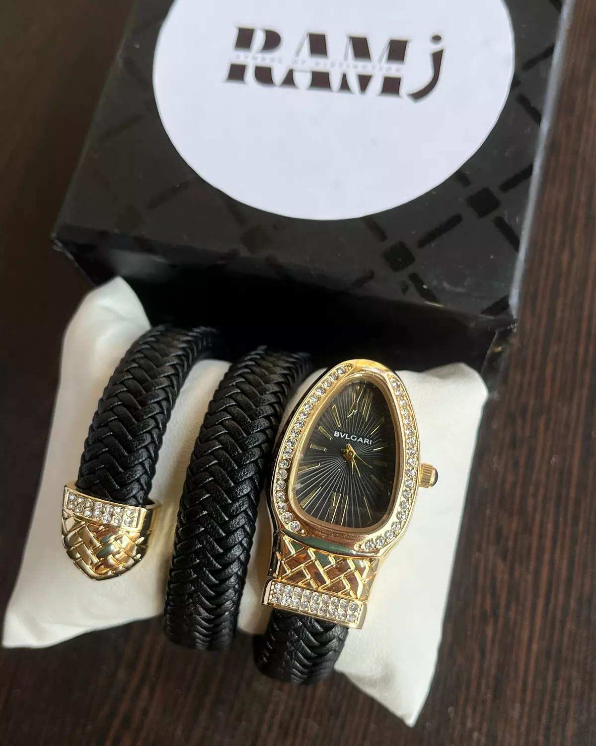 Bvlgari white and black leathers 3