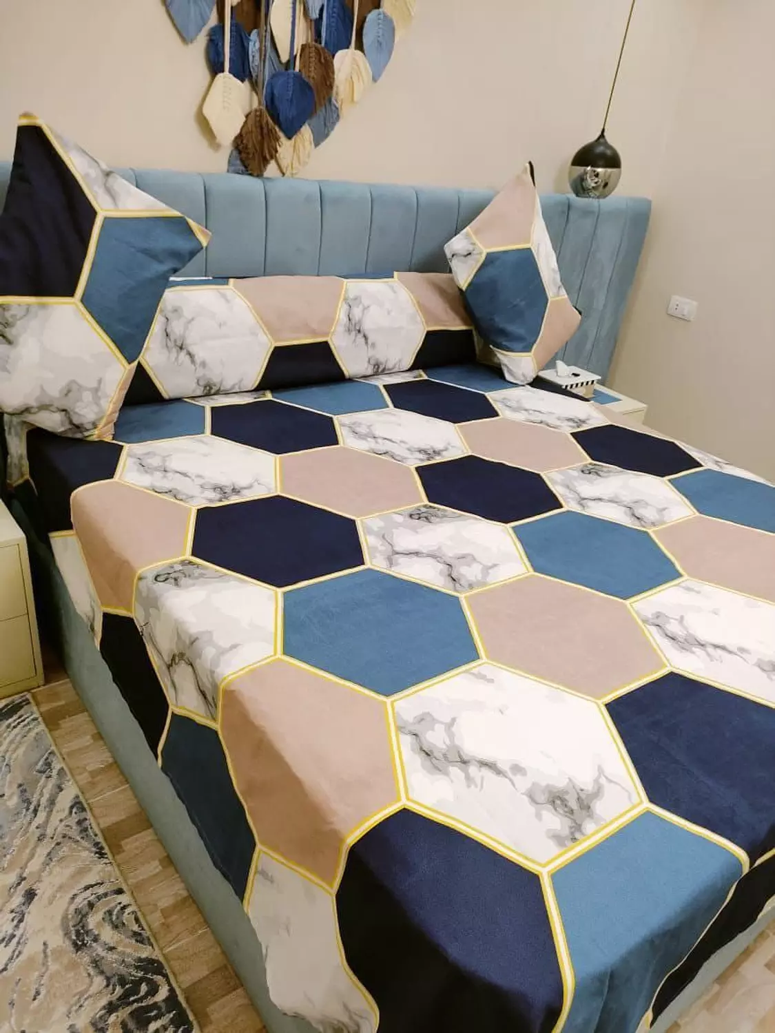 Turkish cotton bed sheet set bow image