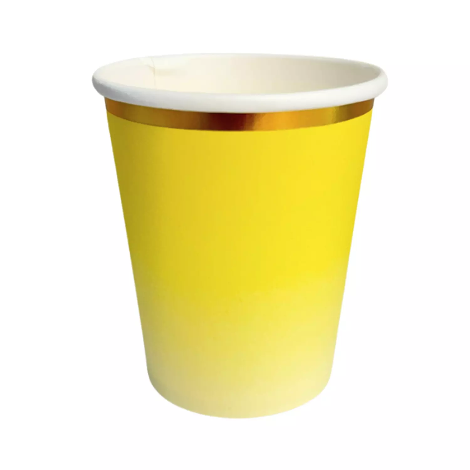 Yellow Gold Line Paper Cups | Maison de Fete