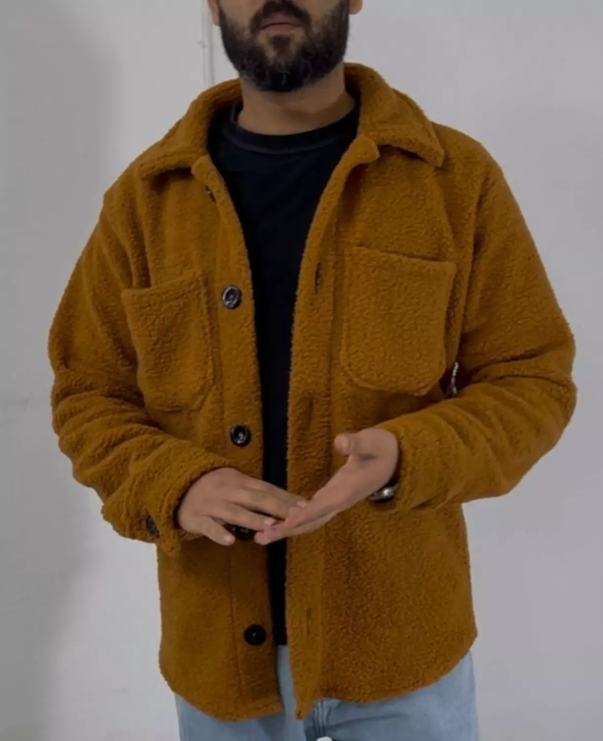 Light brown fur jacket  2