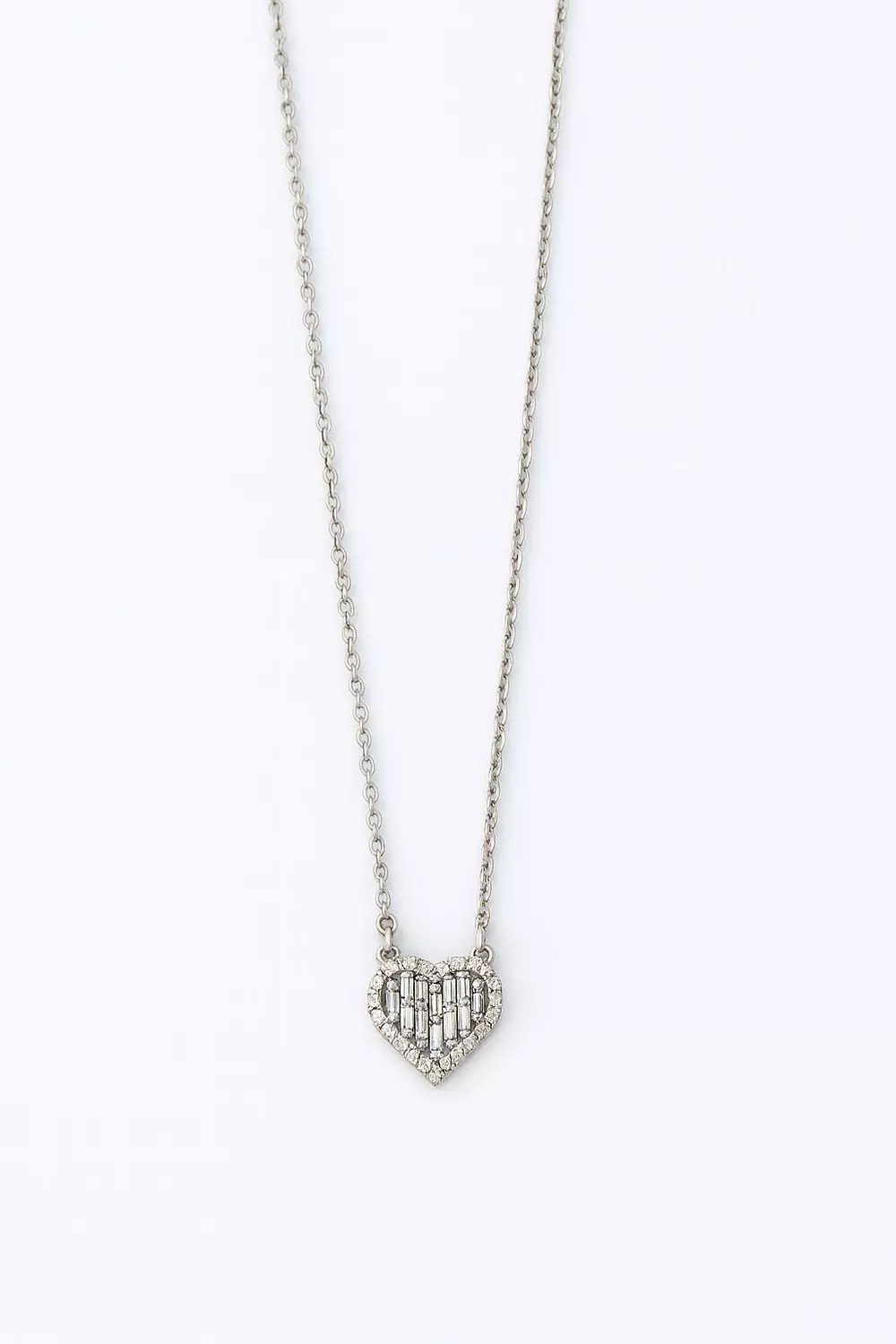 Silver Necklace Heart 1