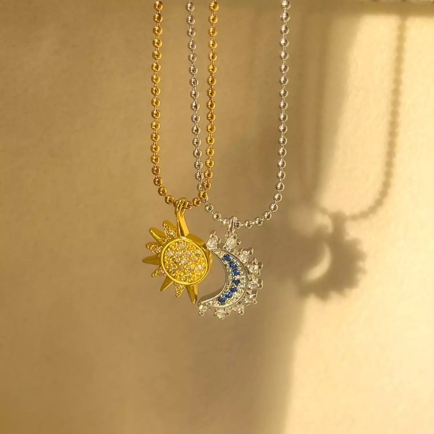 Sun and moon necklace 🌑☀️ image