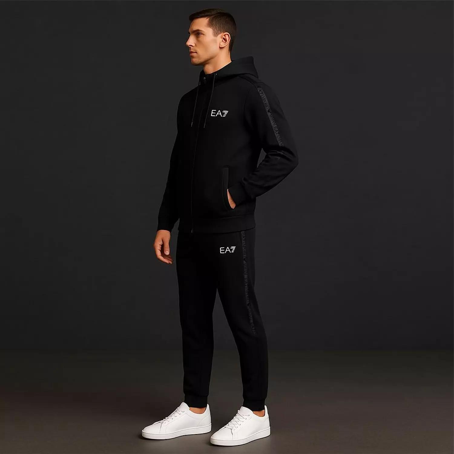 Tracksuit Ea7 Black Print hover image