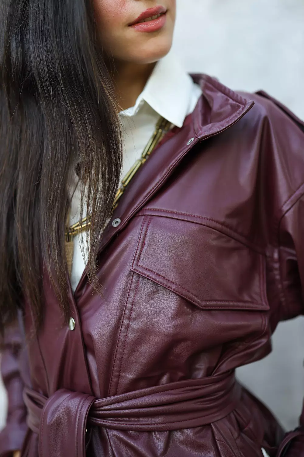 Burgundy chemi-jacket 3