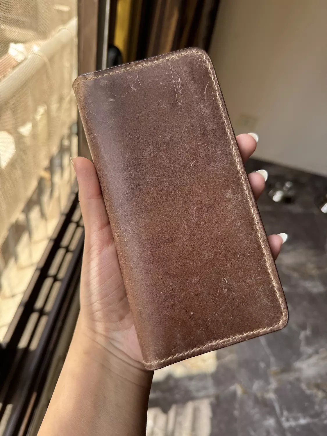 Unisex Long Wallet ( Brown ) 2