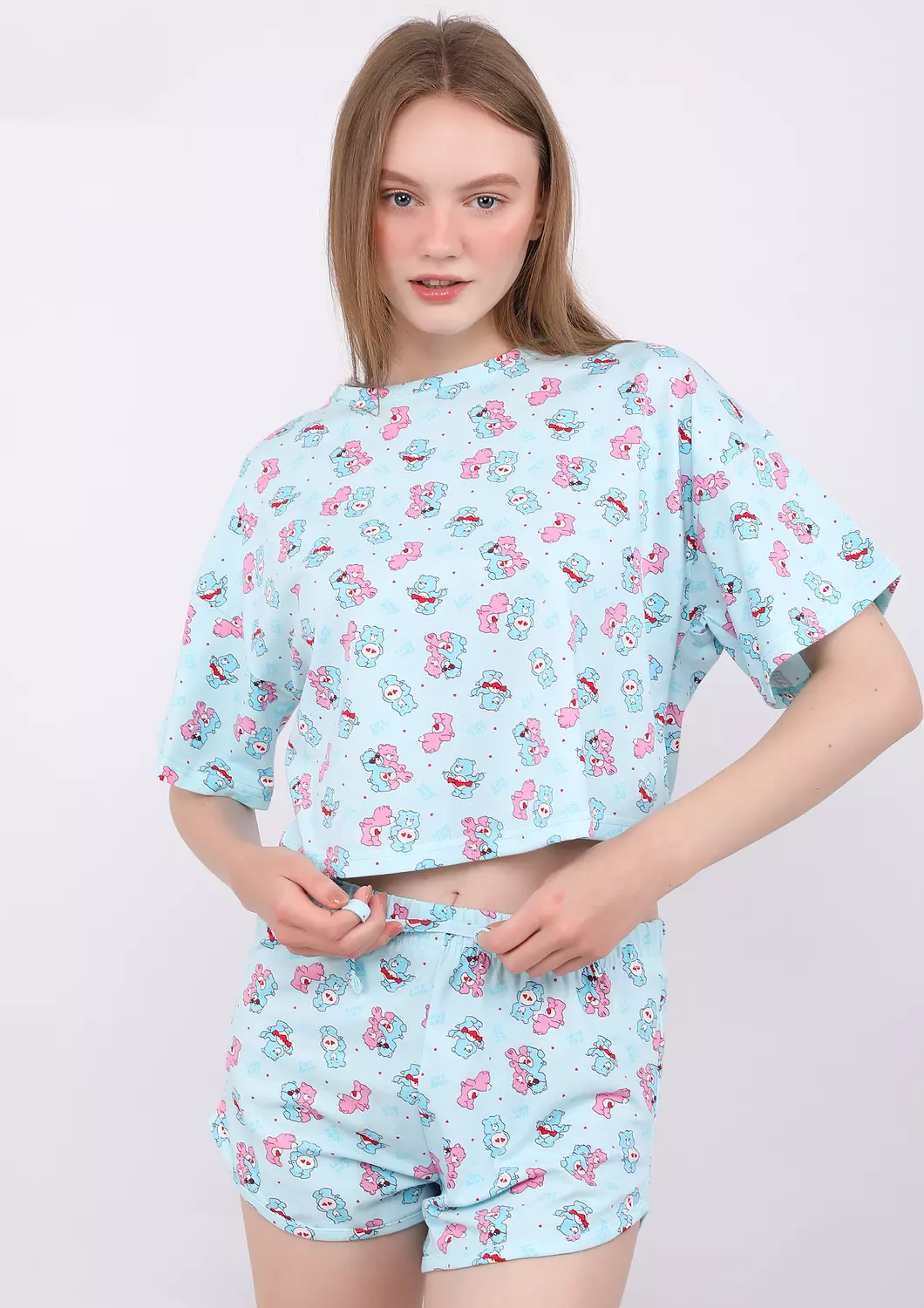 S249 Teddy Bear Short Pajama Set  1