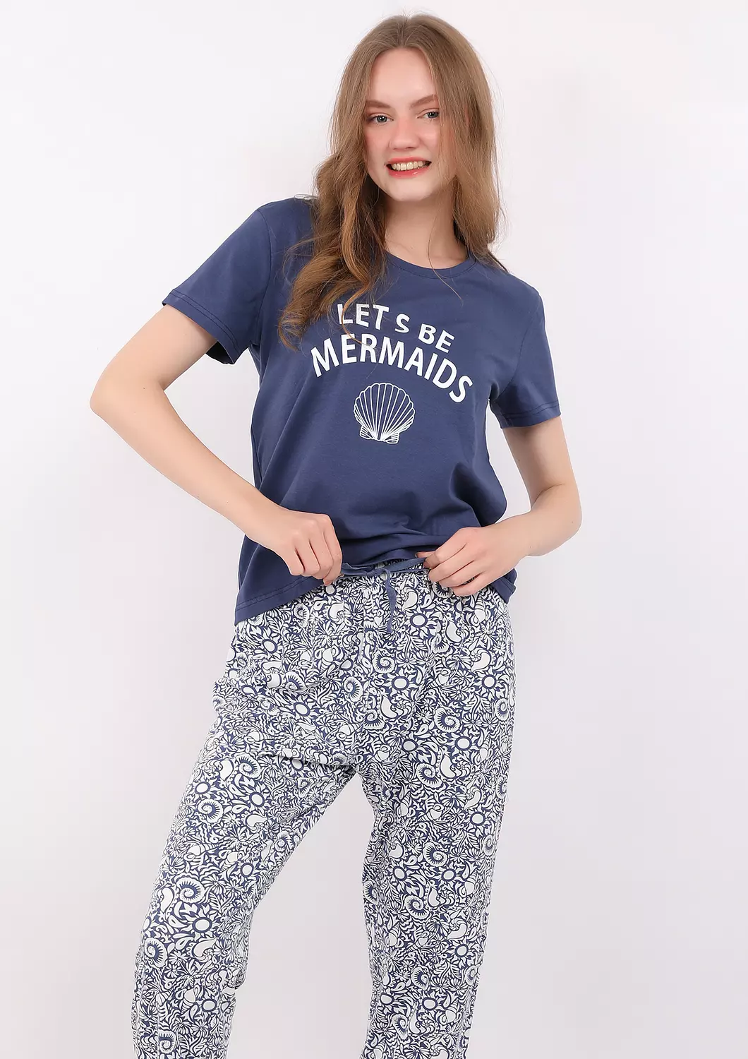 S101 Coastal Breeze Seashell Pajama Set 1