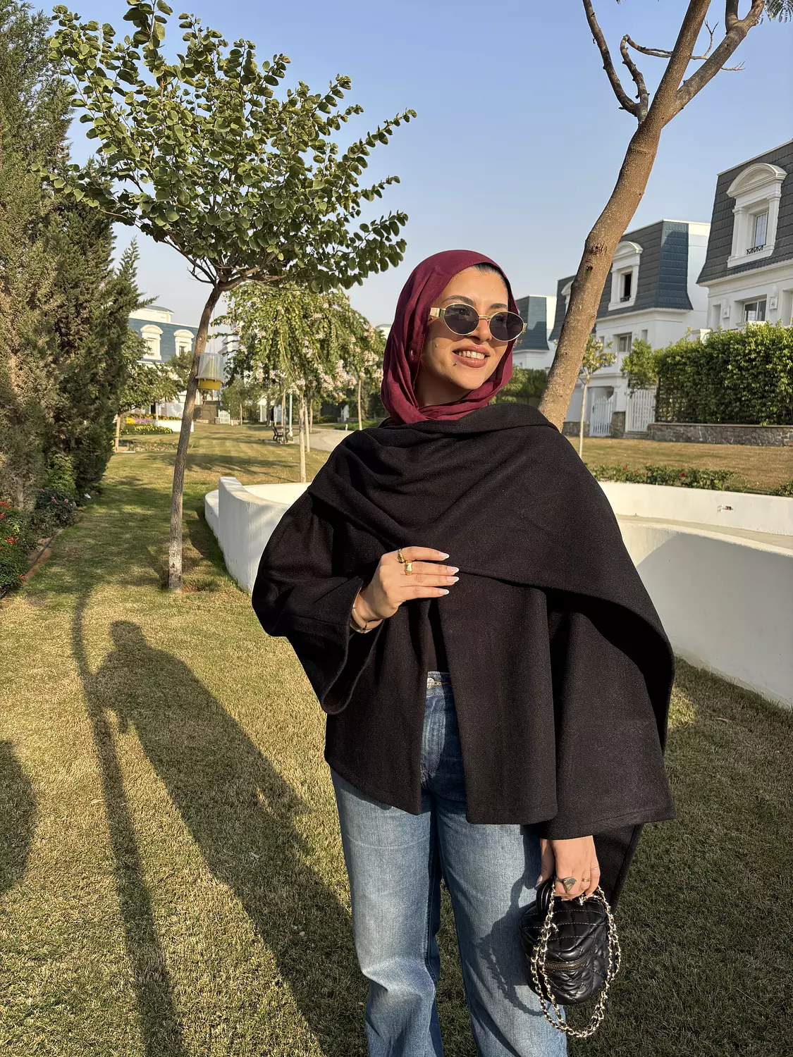 Nabeela Shawl Coat — Black  6