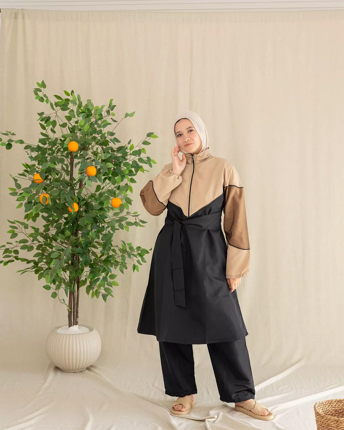 Burkini - Code 104 |  Beige & Black hover image