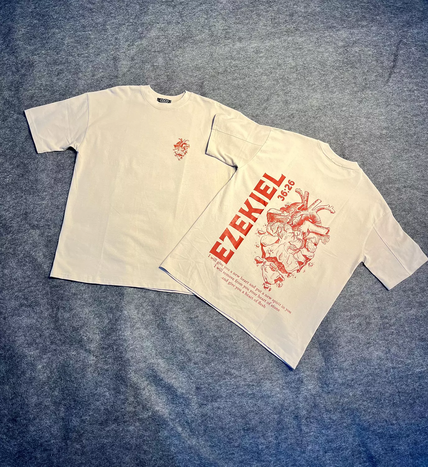 Oversized COCO Beige Tee – Statement Style image