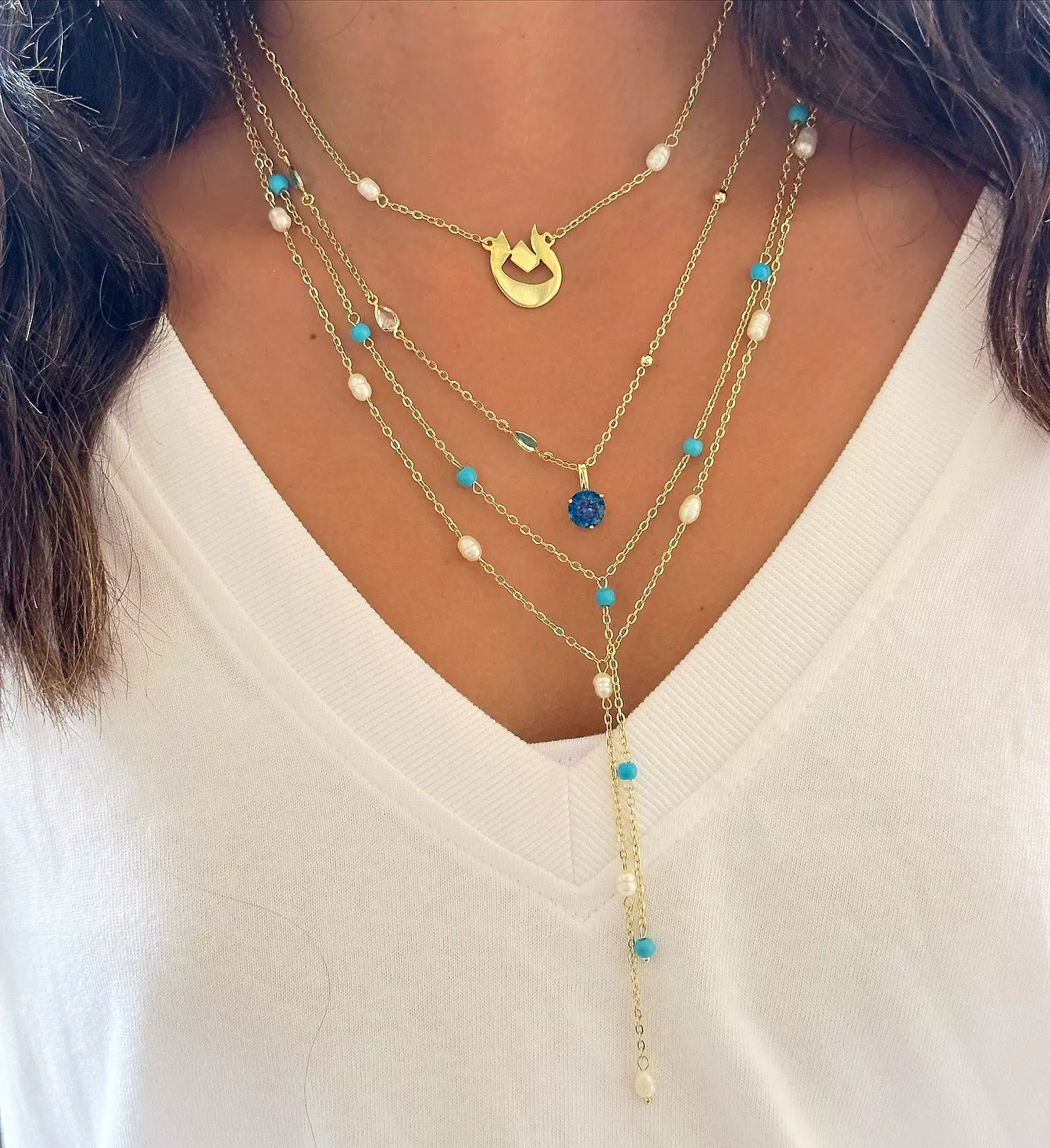 The Dk Topaz & Pearl Set 6