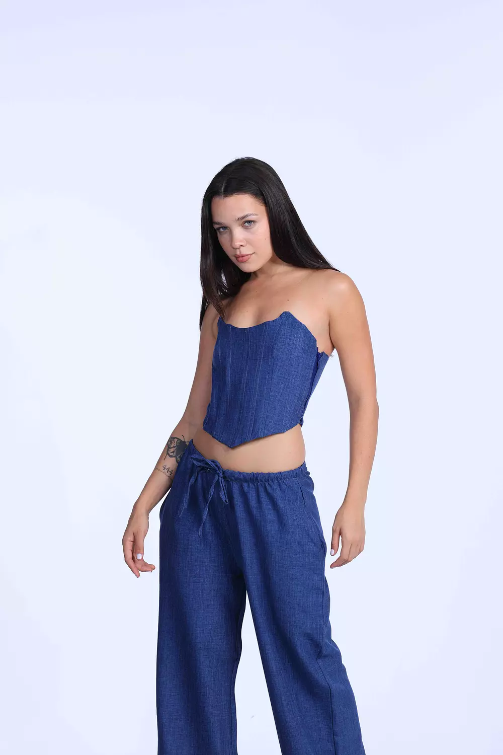 Denim linen pants   2