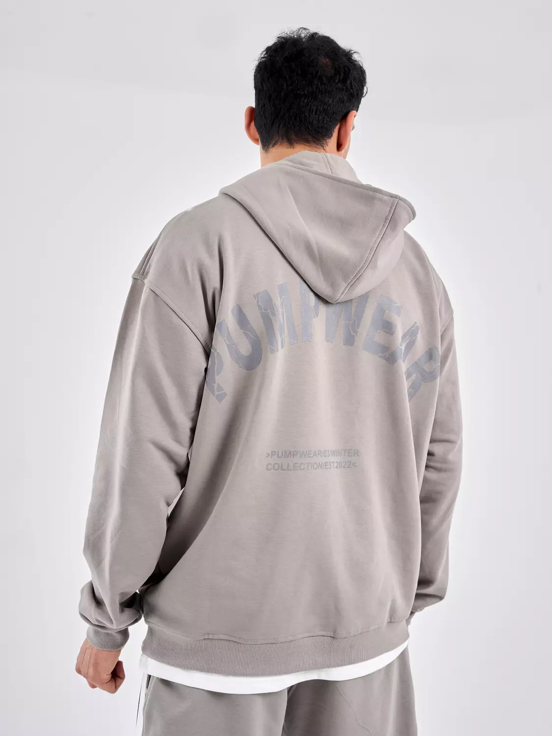 Drop Shoulder quarter Zip Hoodie ‘’gray’’ 6