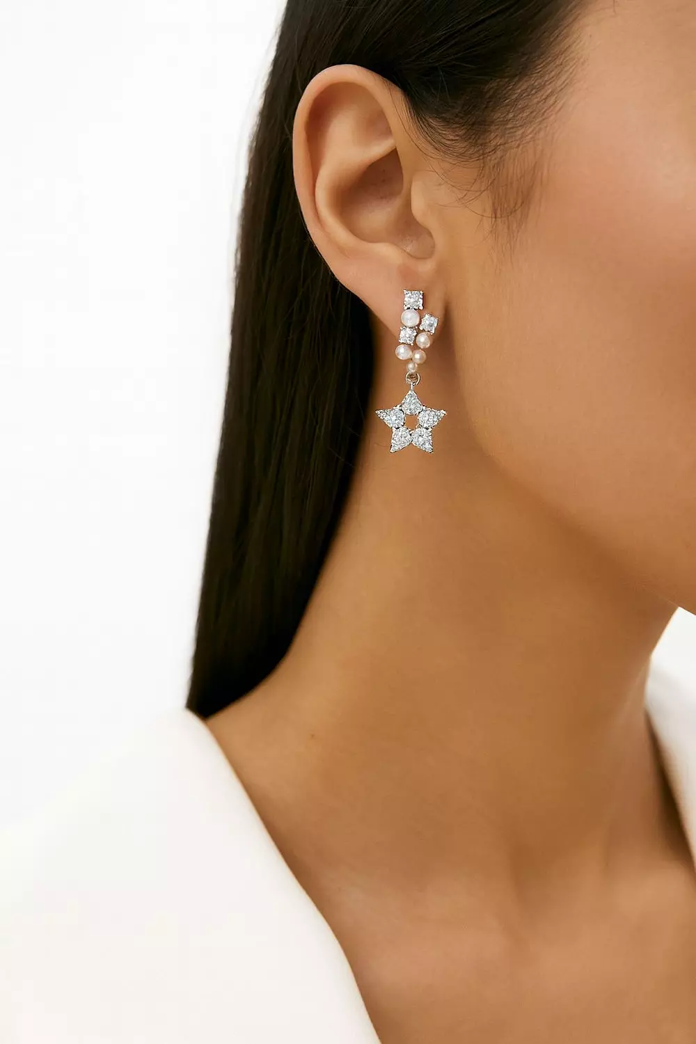 Silver Earrings Pearl 1