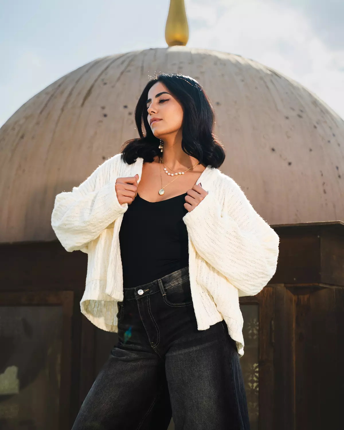 Soft Ritual White Knitted Cardigan image