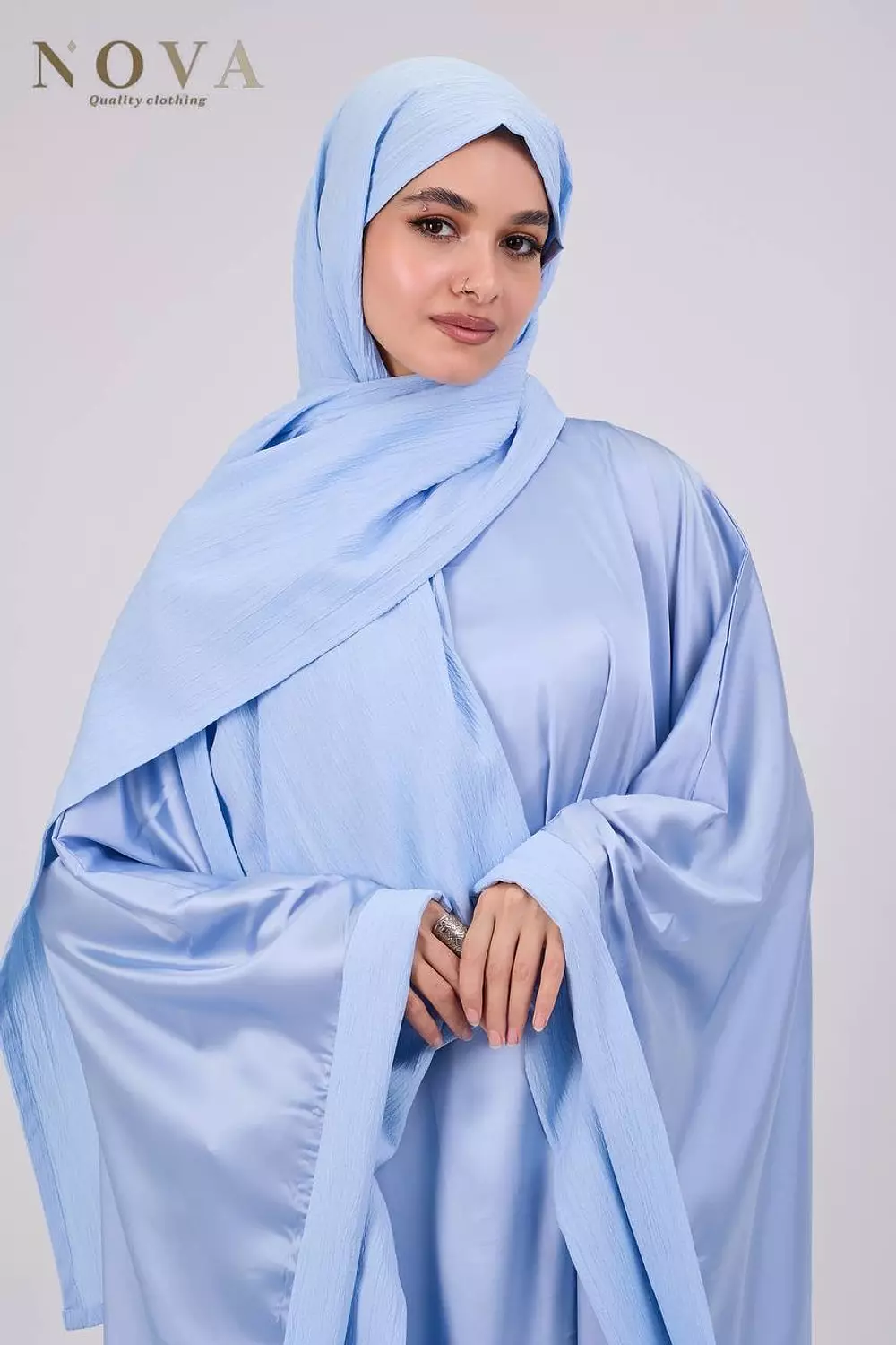 Baby blue Crush Satin 1