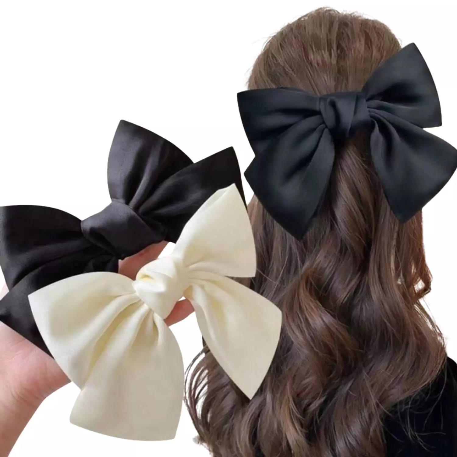 Satin Bow Tie 1 Pc Hair Clip image