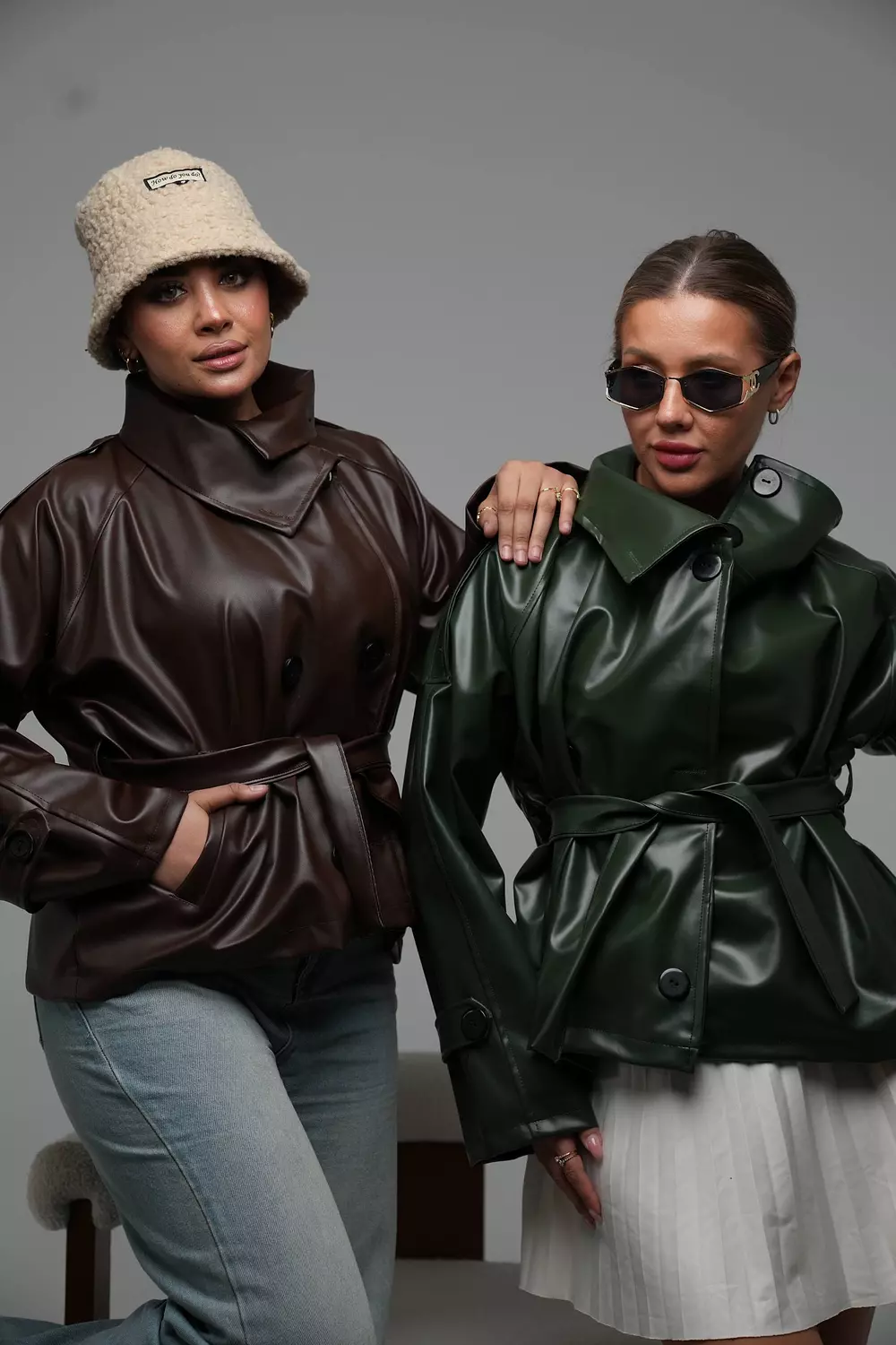  Mango cropped leather jacket with belt 5