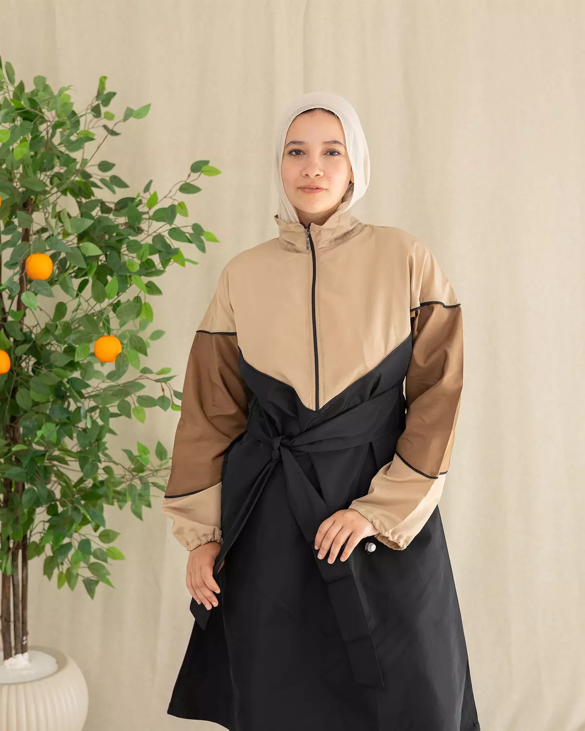 Burkini - Code 104 |  Beige & Black image