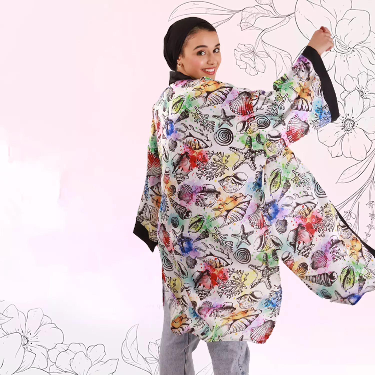 Coral- Kimono hover image