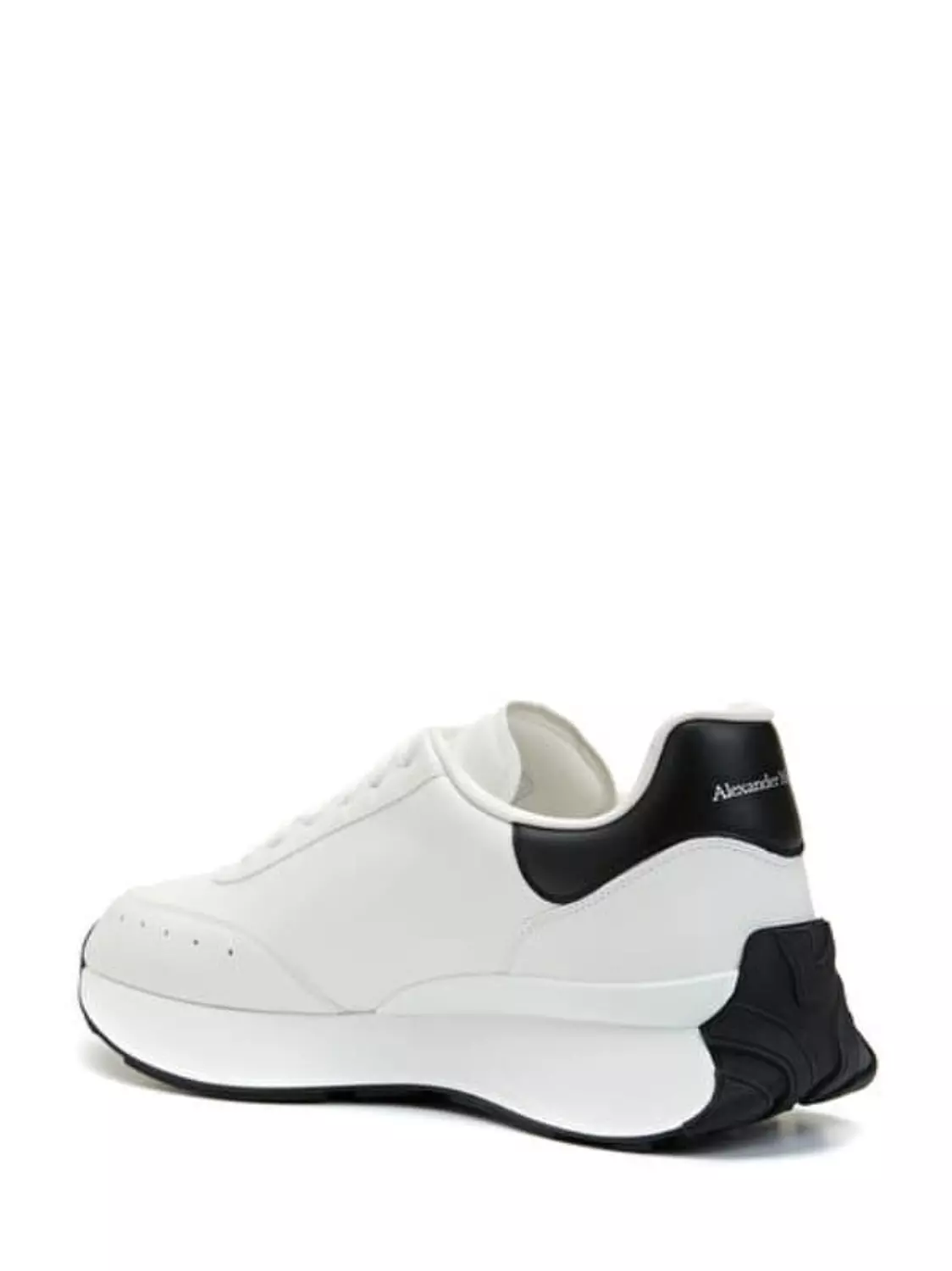 ALEXANDER MCQUEEN SPRINT RUNNER WHITE BLACK 2