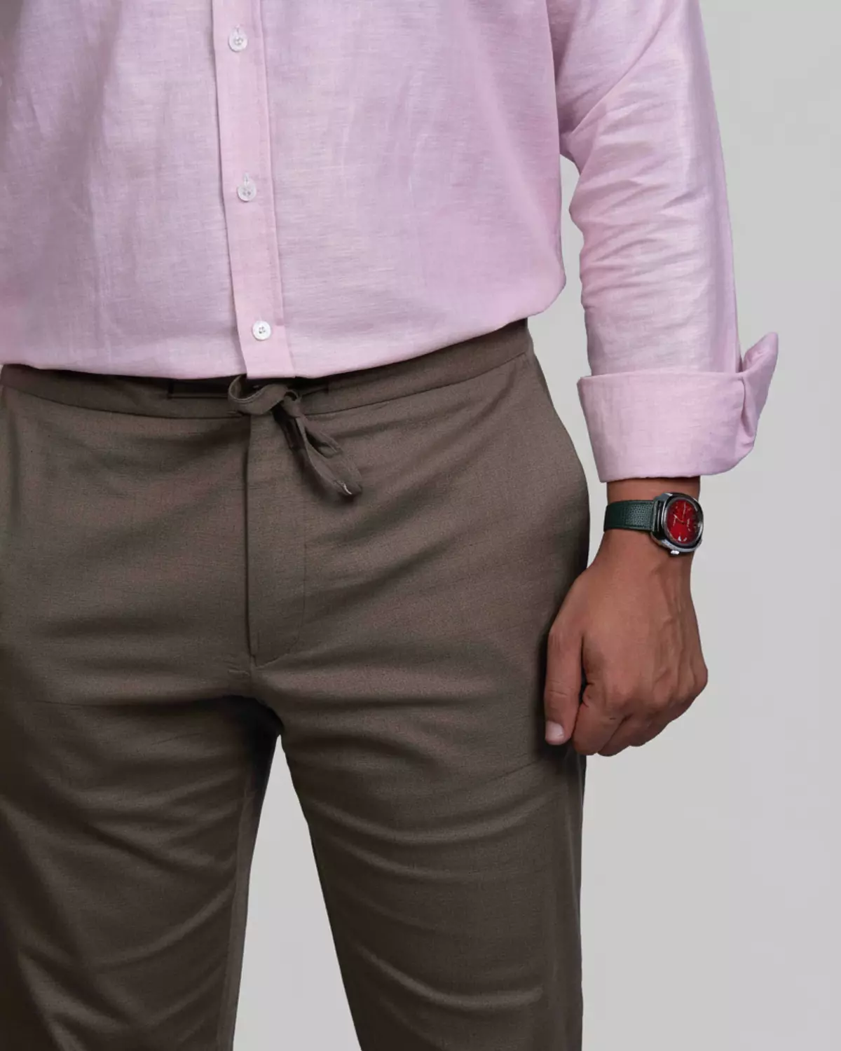 Olive linen pants  1