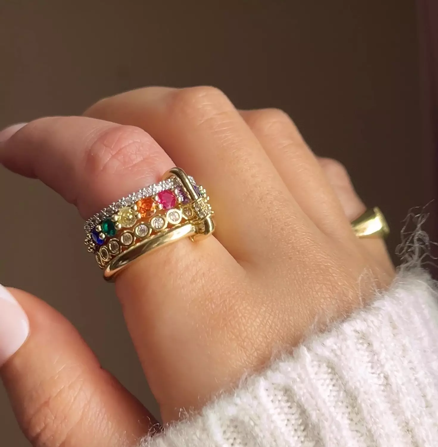 Mixed stones Ring image