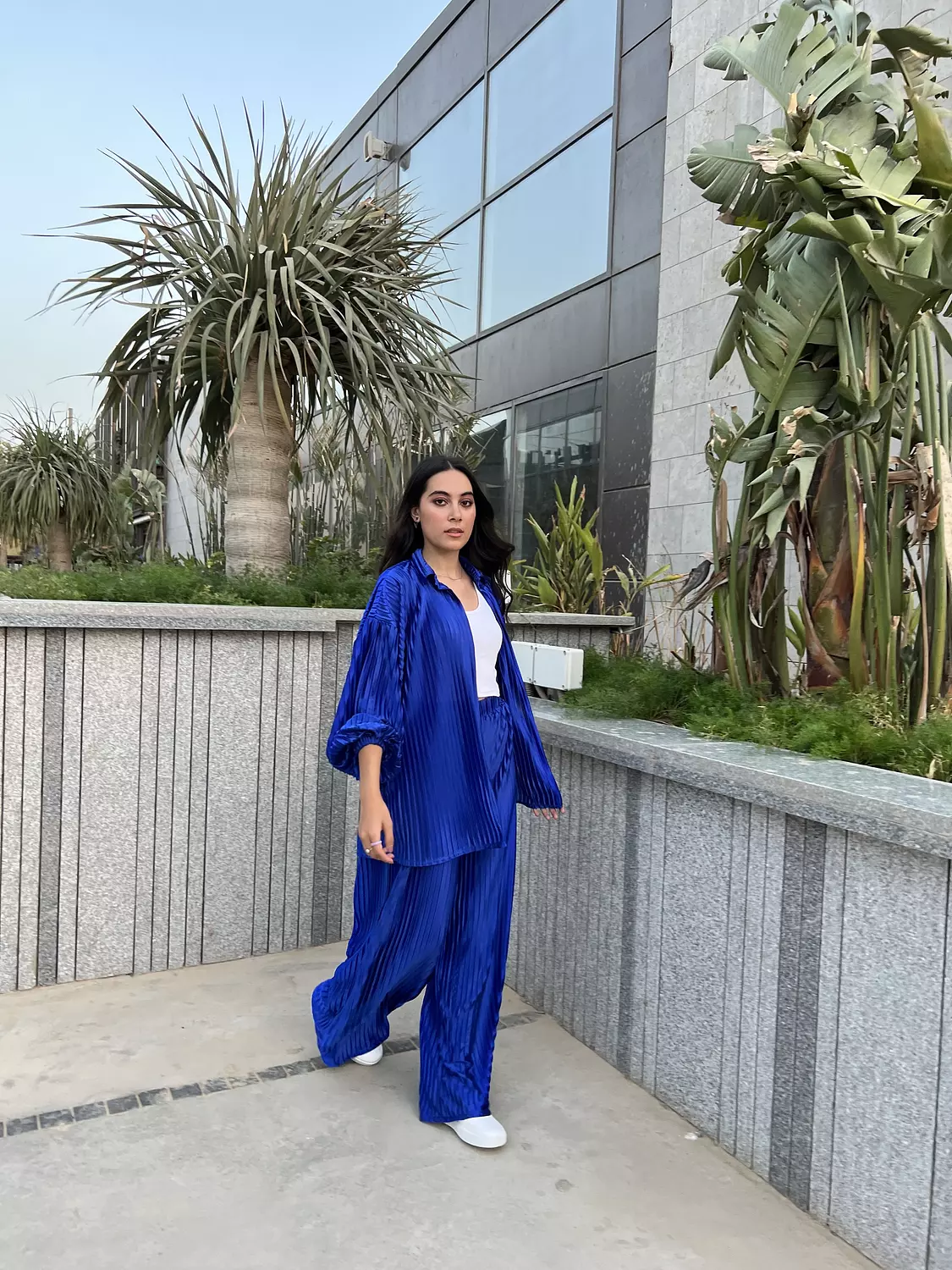 Blue Plisse set image