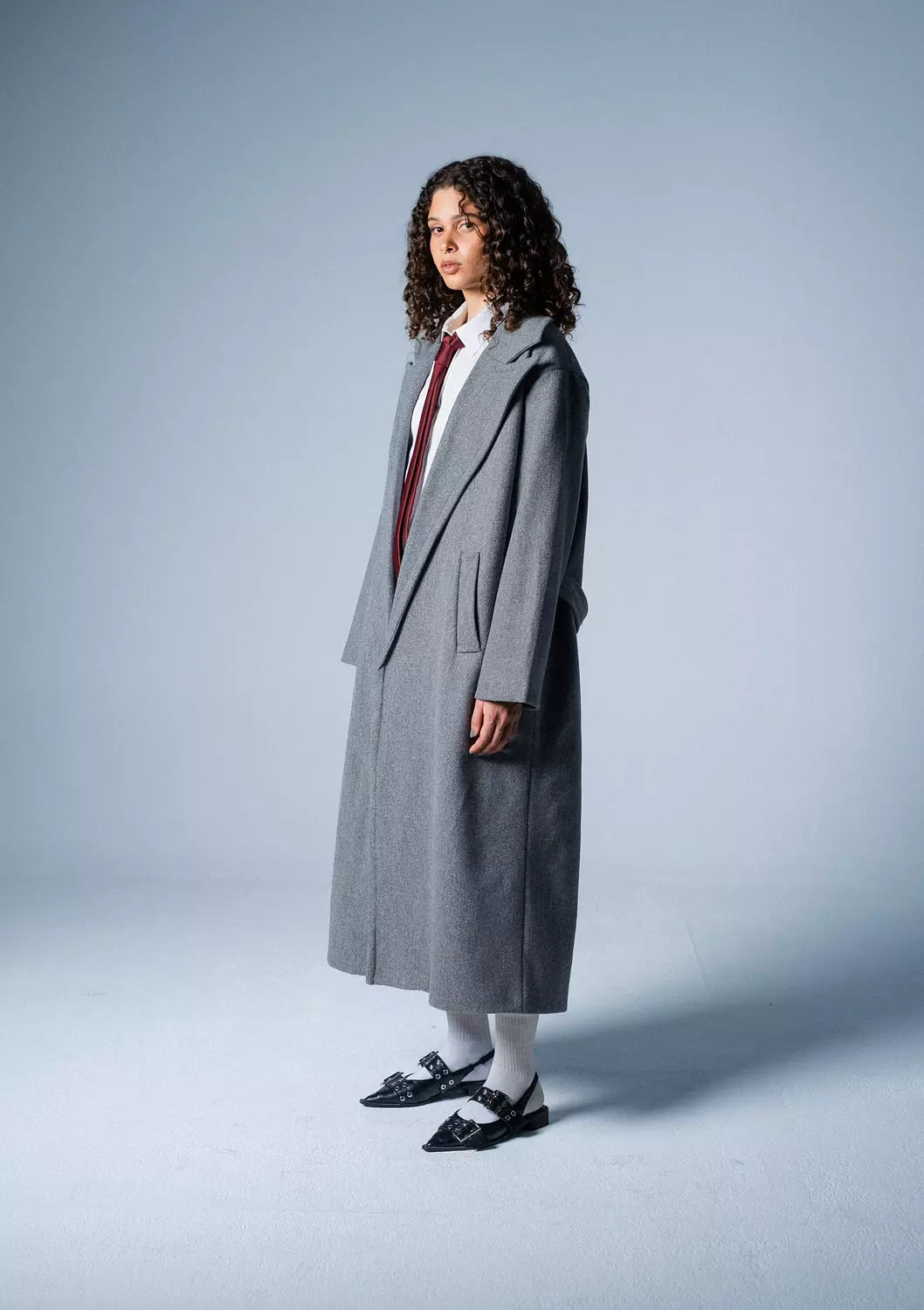 Aleron Over-sized Grey Coat  image