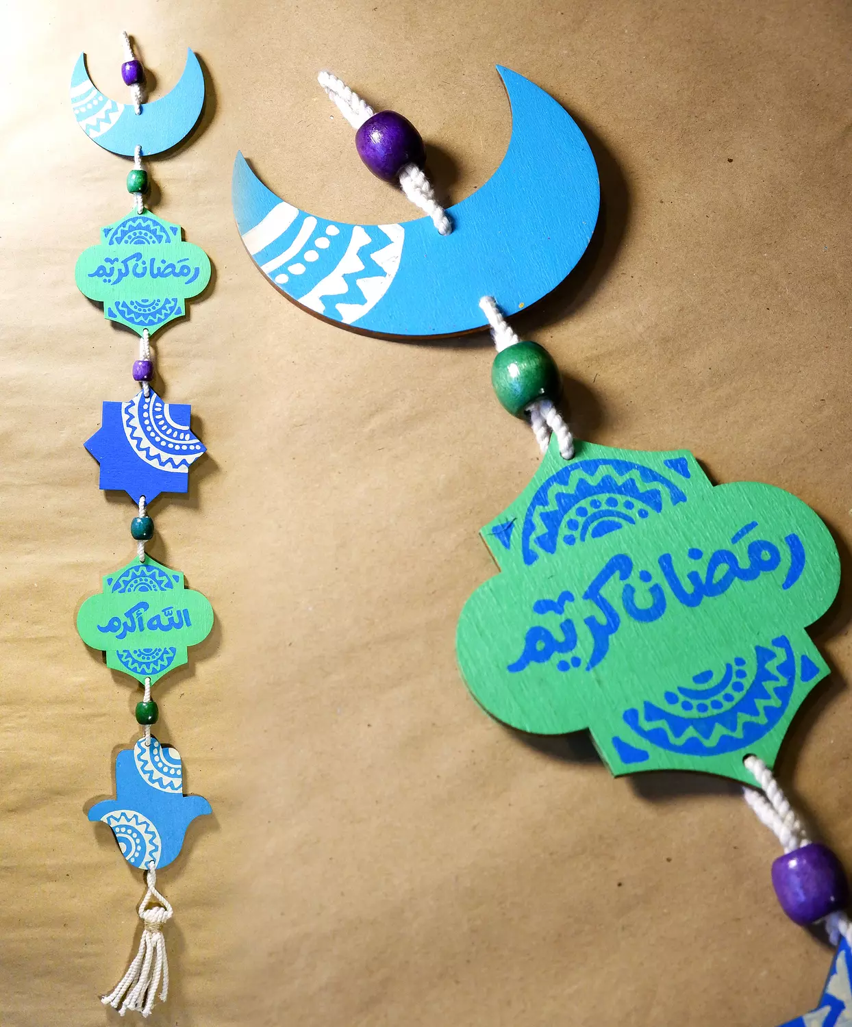 Ramadan hanger - 1/2 circle blue image