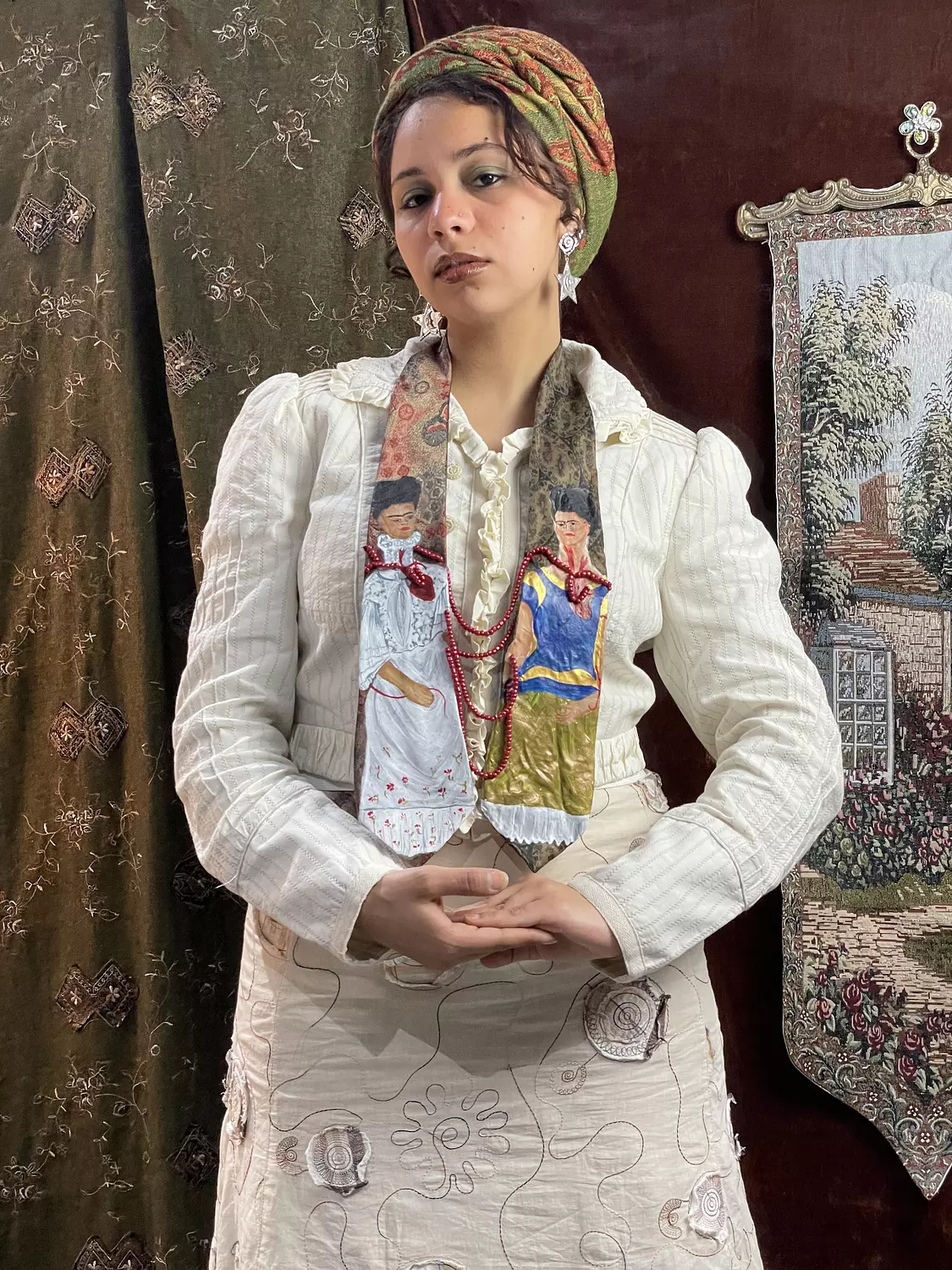 Frida kahlo double cravat (pre-order) image