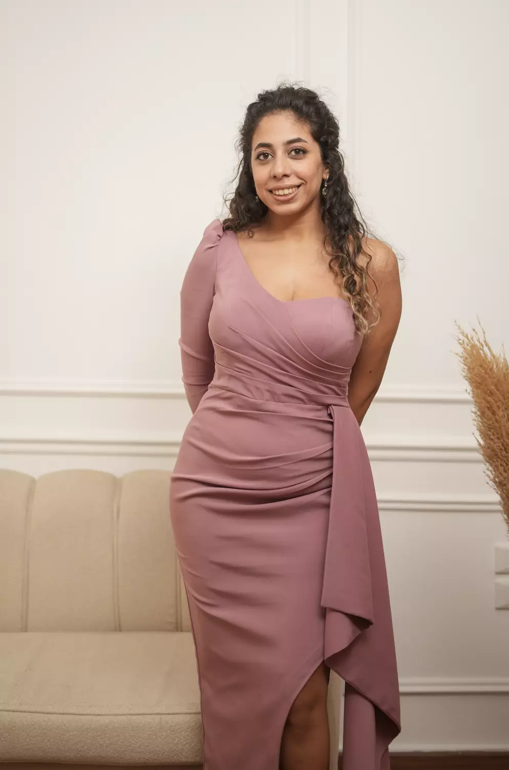 KASHMER ONE SHOULDER DRESS 8