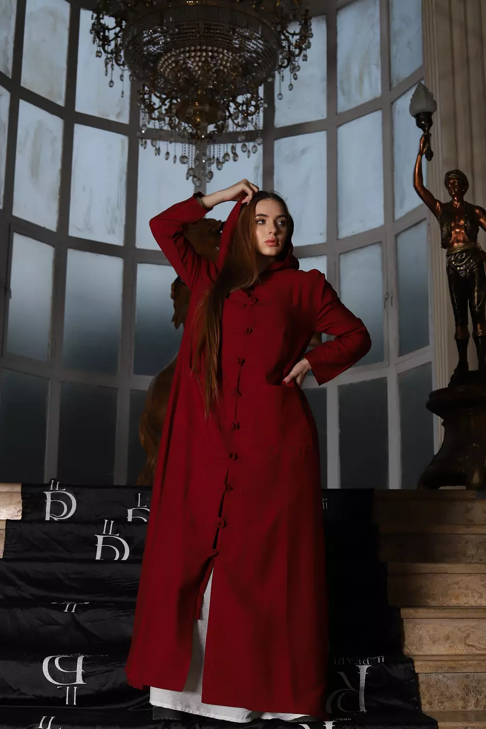 Japanese Style Dress - Burgundy image