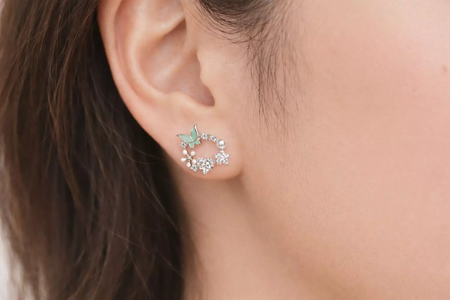 Silver Earrings Flower 1