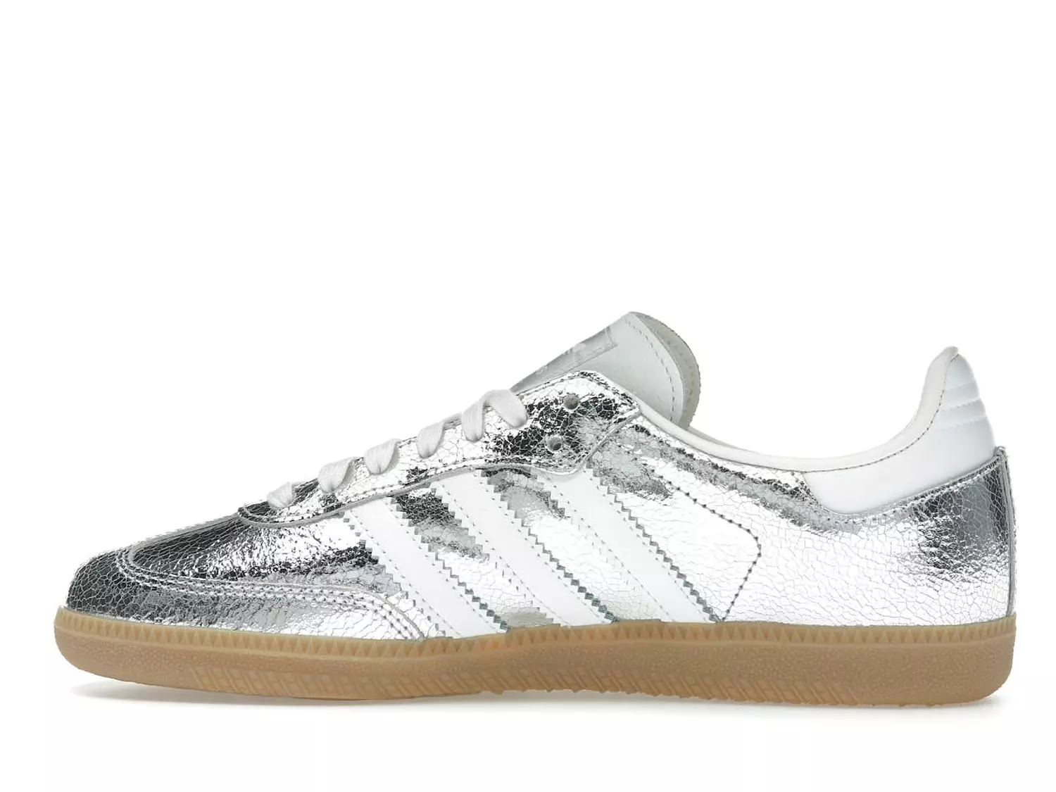 adidas Samba OG Silver Metallic Cracked Leather  2