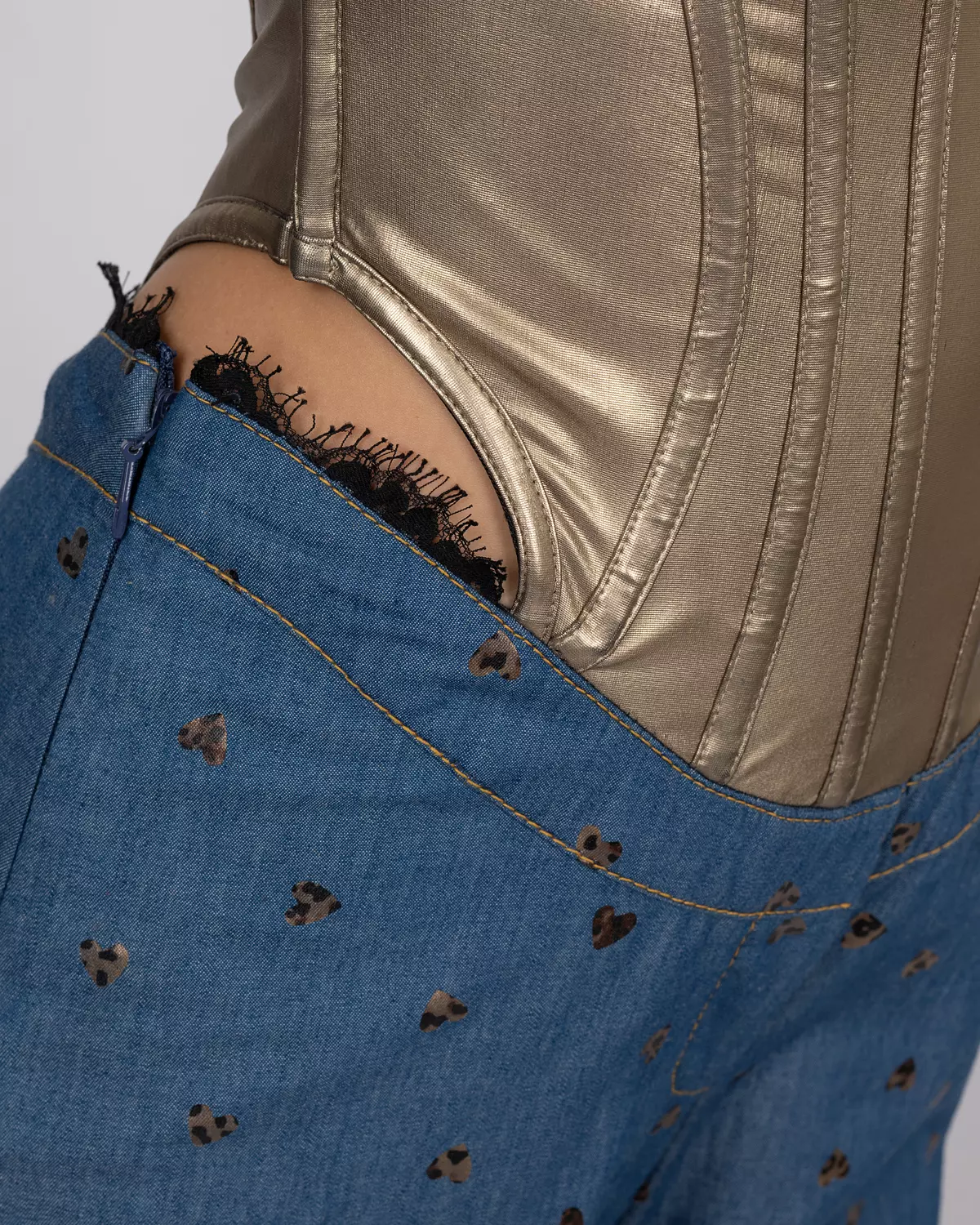 Gold Metallic Corset Jumpsuit 8