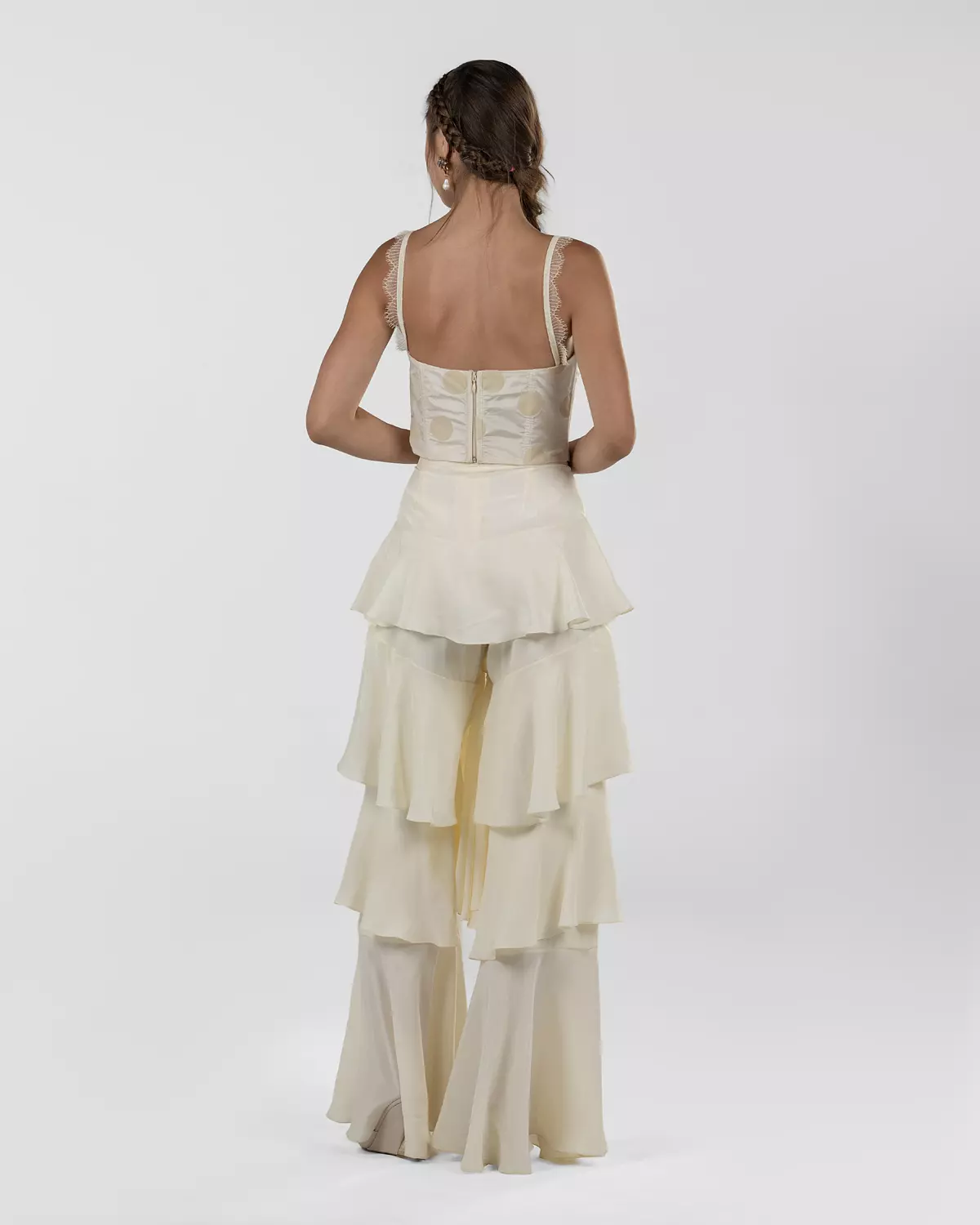  Delicate Off-White Bustier Corset Top 3