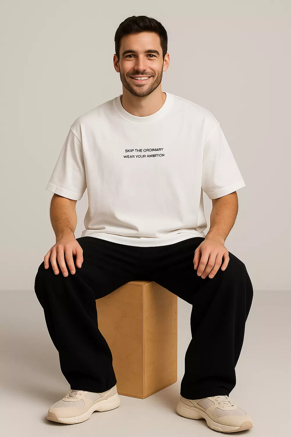 Over size Premium T-shirt  _ White image