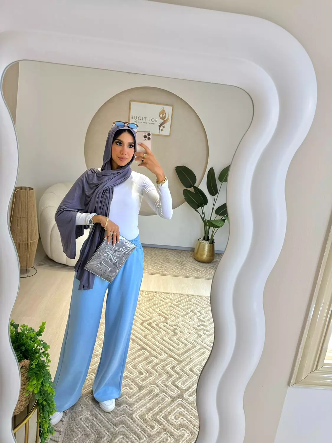 Summer Wide Leg Pants Babyblue image