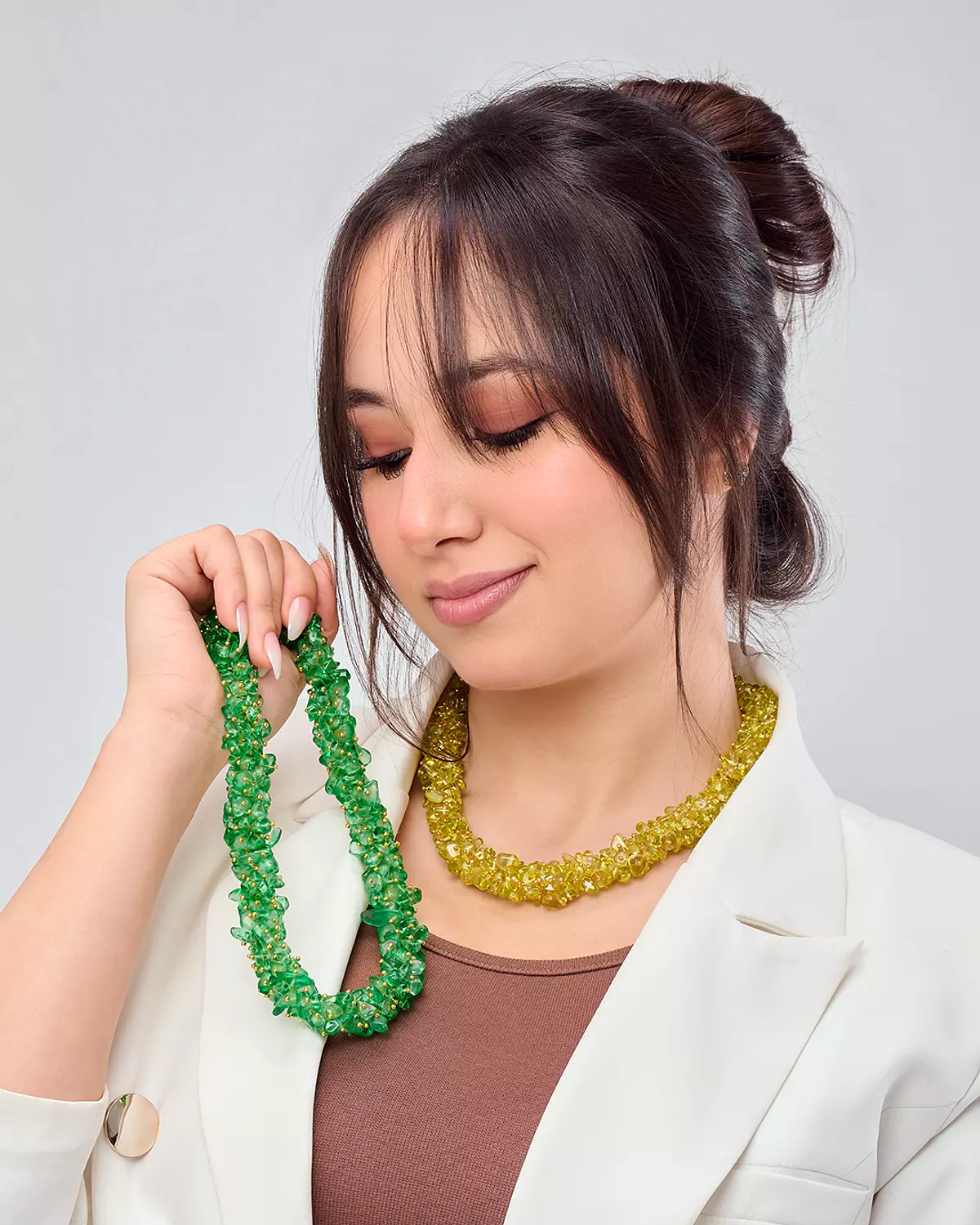 Lime bloom necklace  1