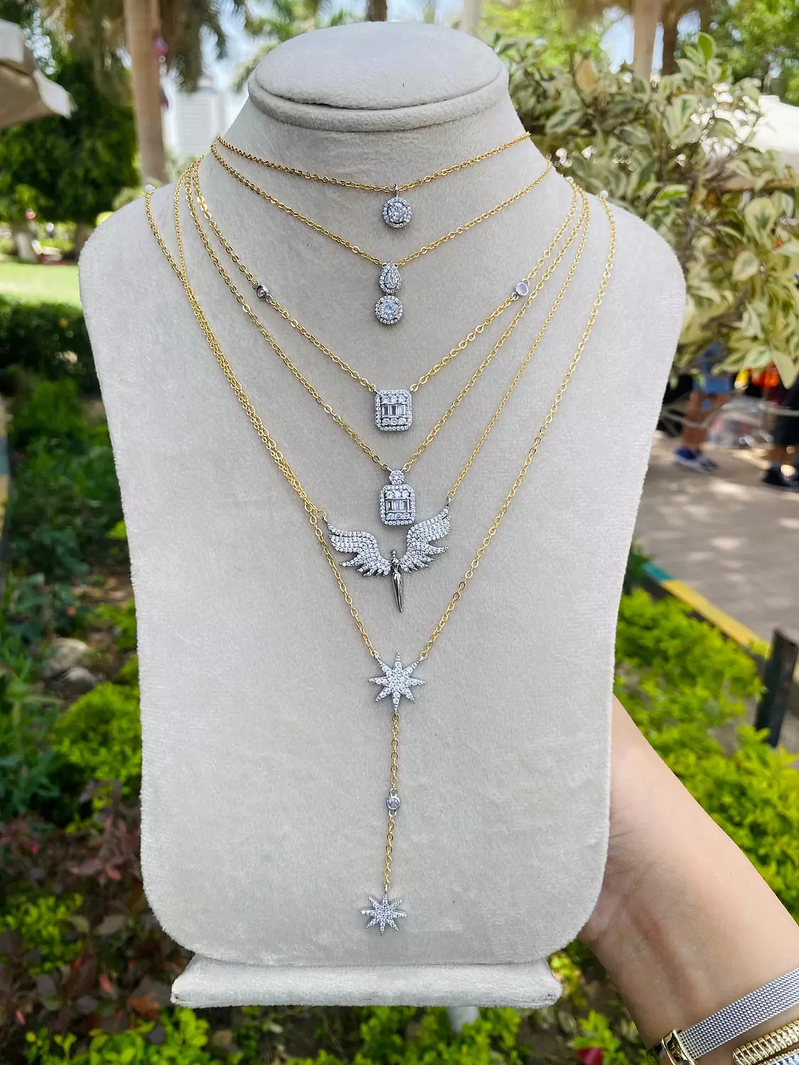 Silver charms necklaces image