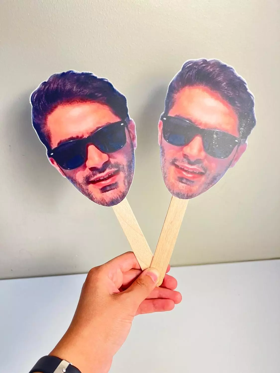 Face Shaped Paper Fan 1