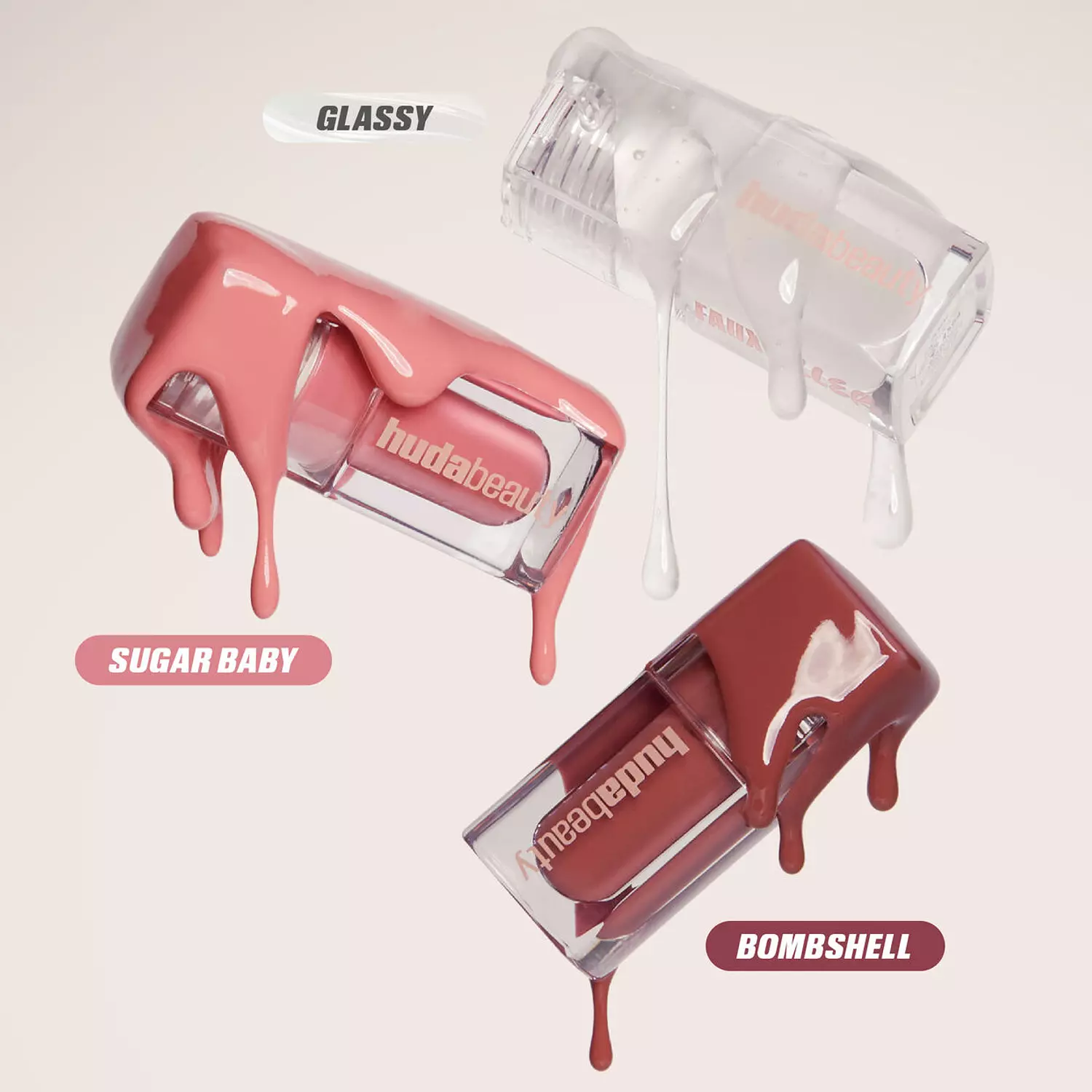 Huda beauty gloss set 1
