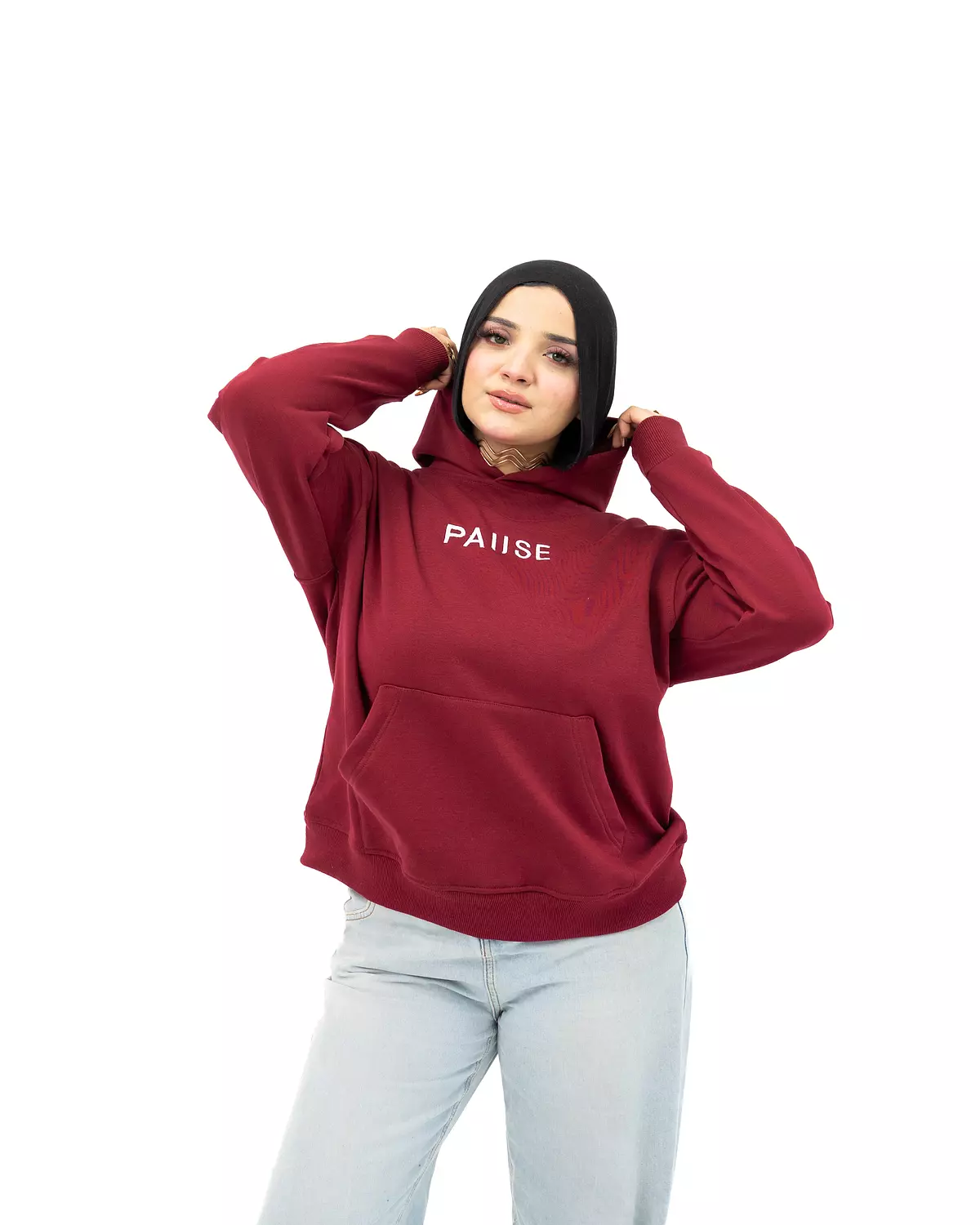 Pause Hoodie _ Burgundy 1