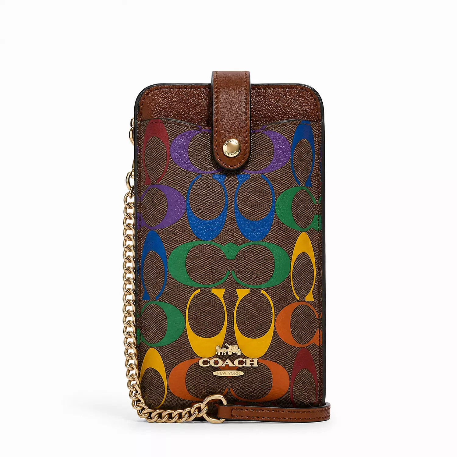 Coach Phone Crossbody In multi color image