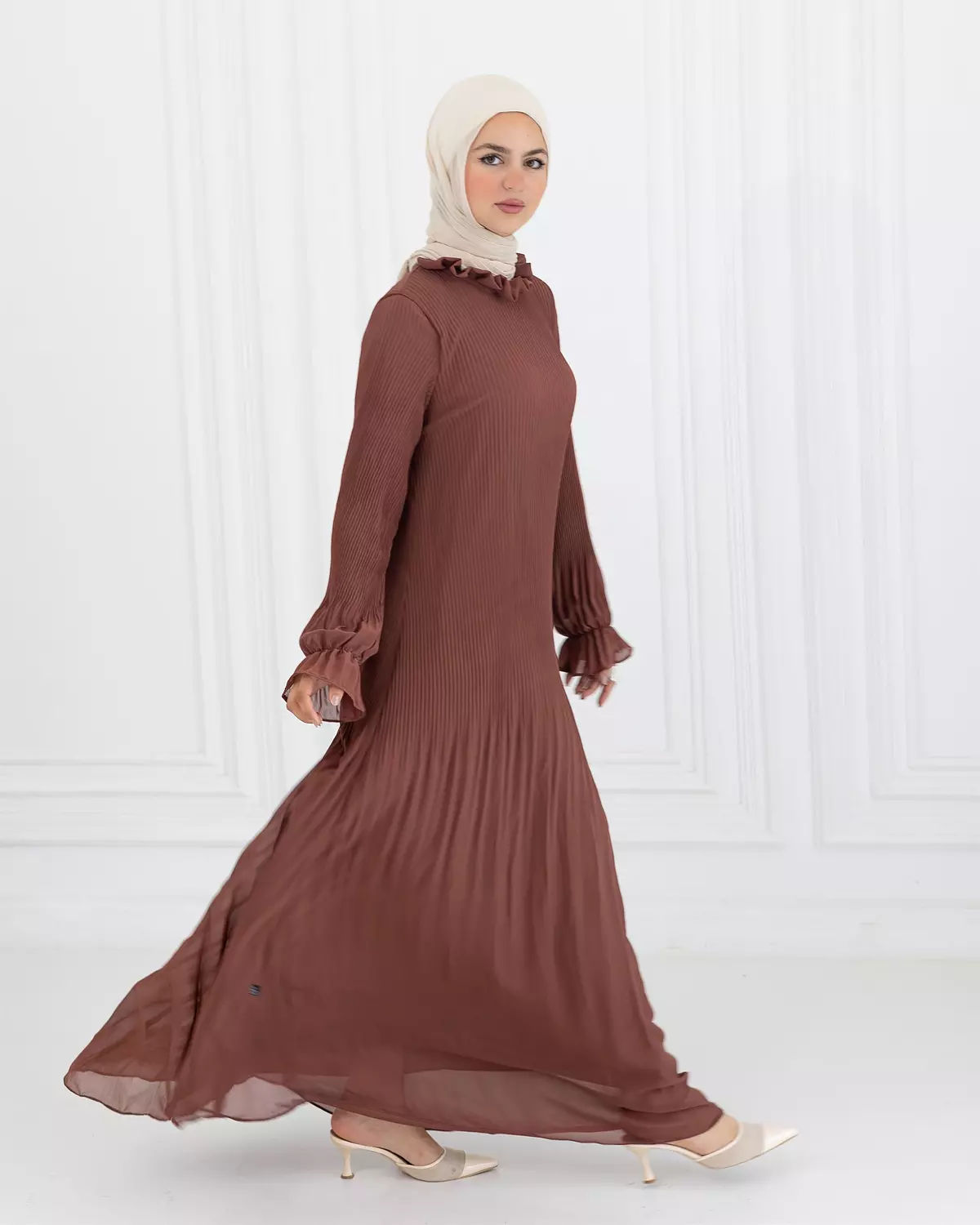 Chiffon Pleated Dress | Havan 5