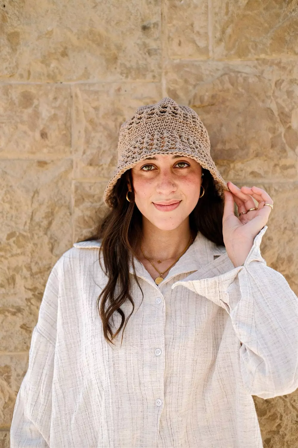 Brown Bucket Hat hover image