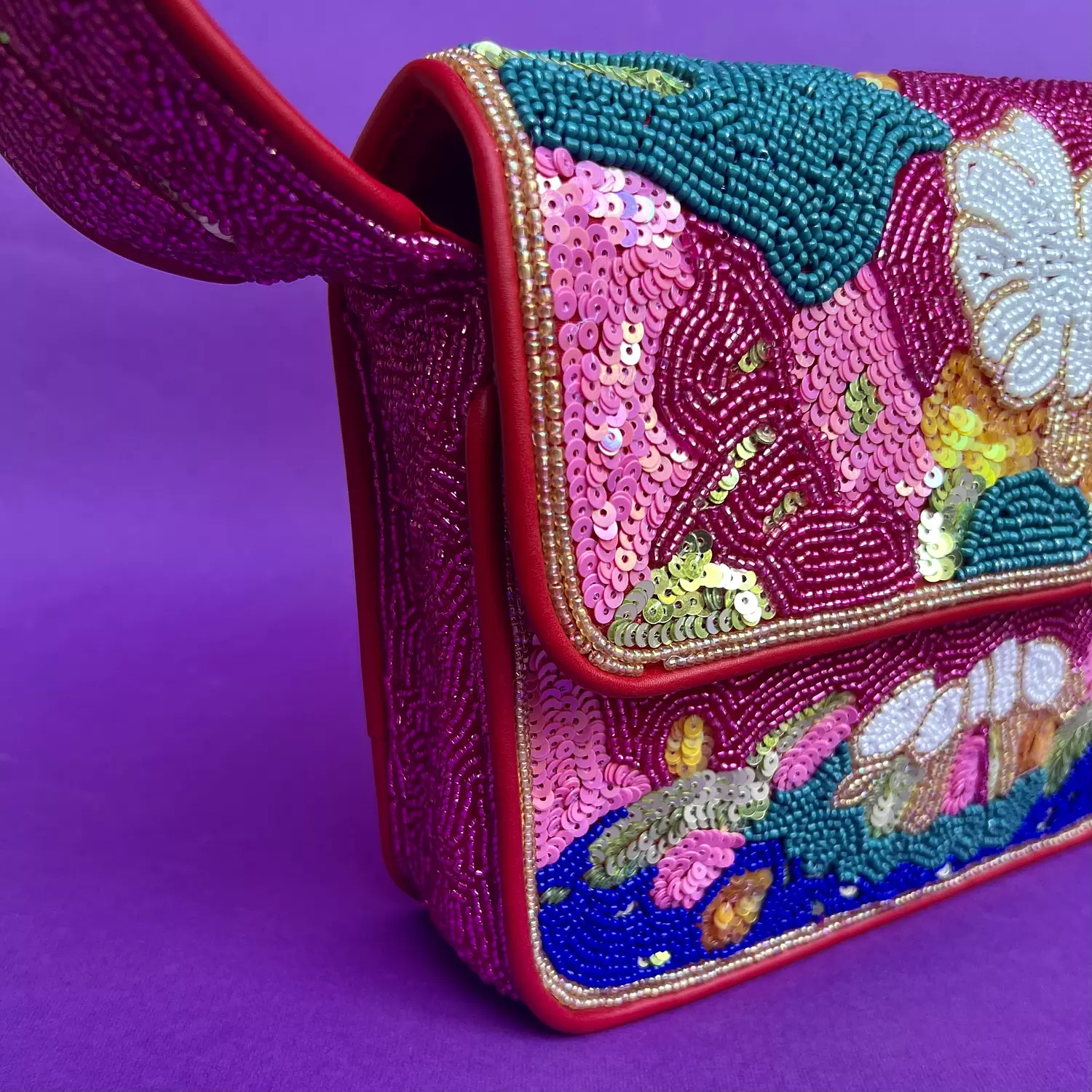 Full Bloom Beaded Shoulder bag  4