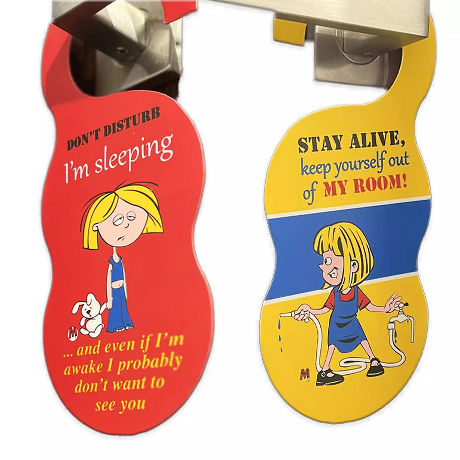 Memo Door Sign (Don’t Disturb. I’m Sleeping) & (Stay Alive Keep Yourself Out of My Room)